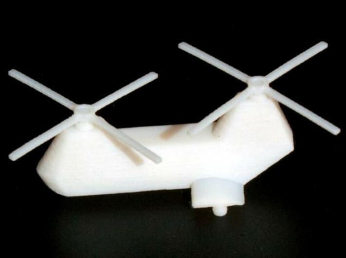 Twin-turbine helicopter 3d printed White detail