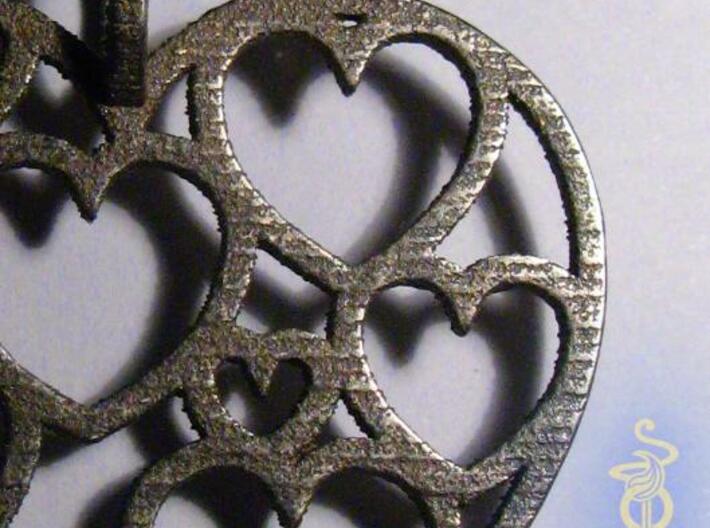 Heart of hearts pendant  3d printed 2
