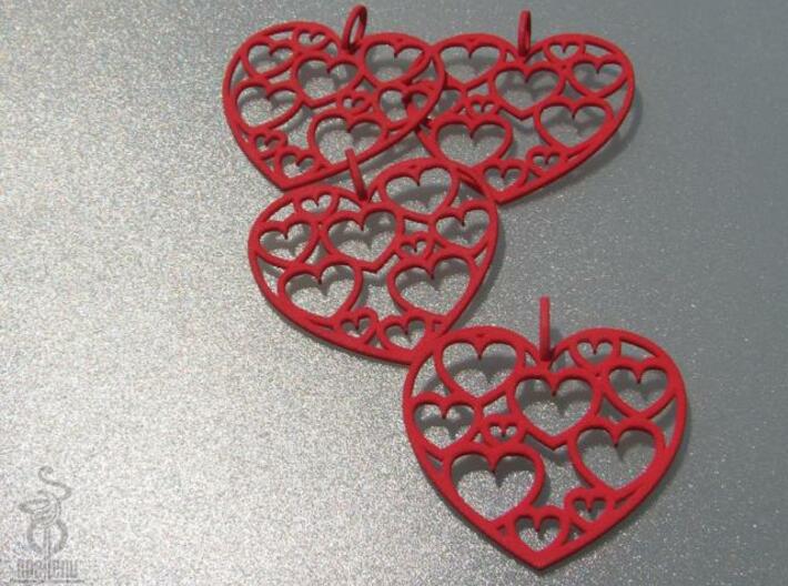 Heart of hearts pendant  3d printed 