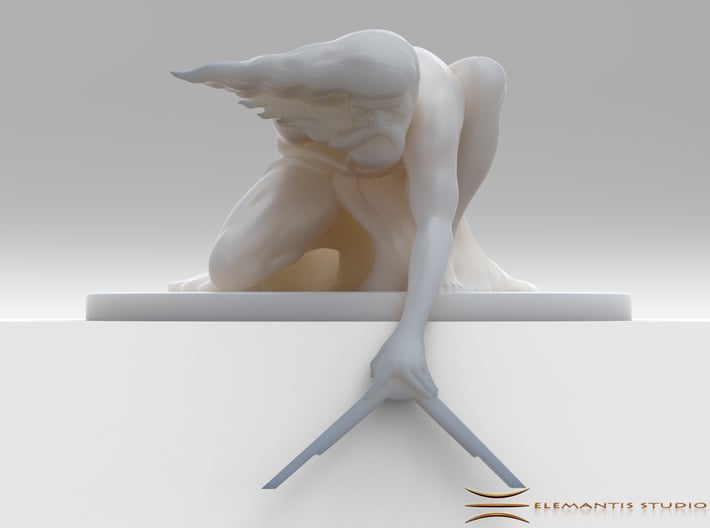 The Ancient of Days Statuette 3d printed Whit Premium Strong &amp; Flexible Example Render