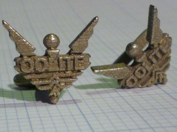 Oolite Cufflinks 3d printed pair, on 2mm graph paper