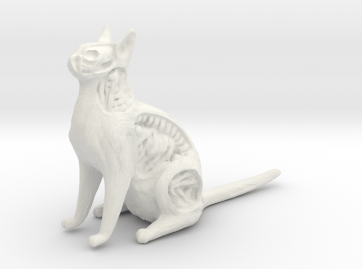 White Walker Cat 3d printed 