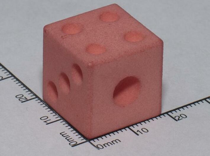 PI numbered D6 3d printed WSF died red at home