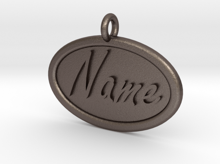 Oval Pet Tag / Pendant 3d printed 