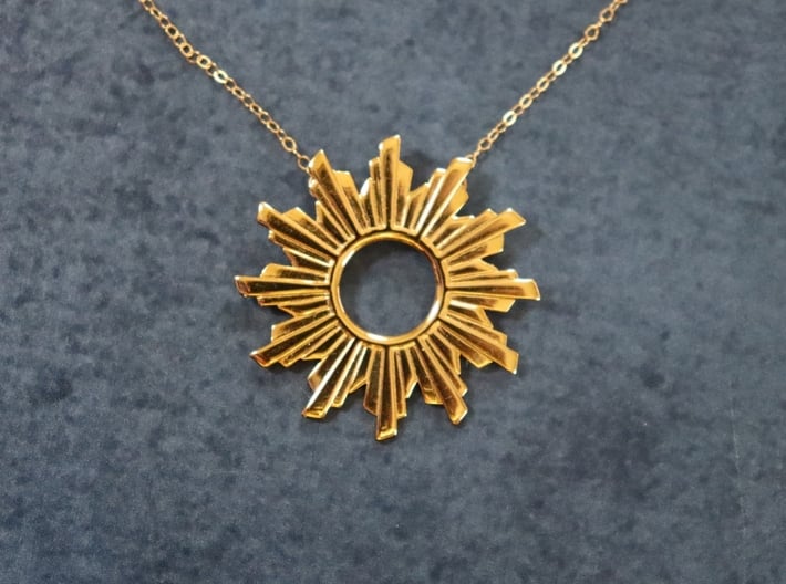 Sun Flare Necklace 3d printed