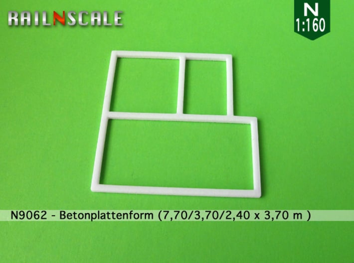 N9062 - Betonplattenform (N 1:160) 3d printed 
