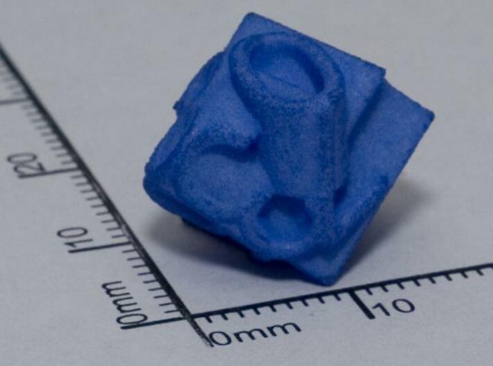 Frameless D10 3d printed WSF died blue at home