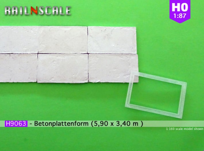 H9063 - Betonplattenform (H0 1:87) 3d printed 