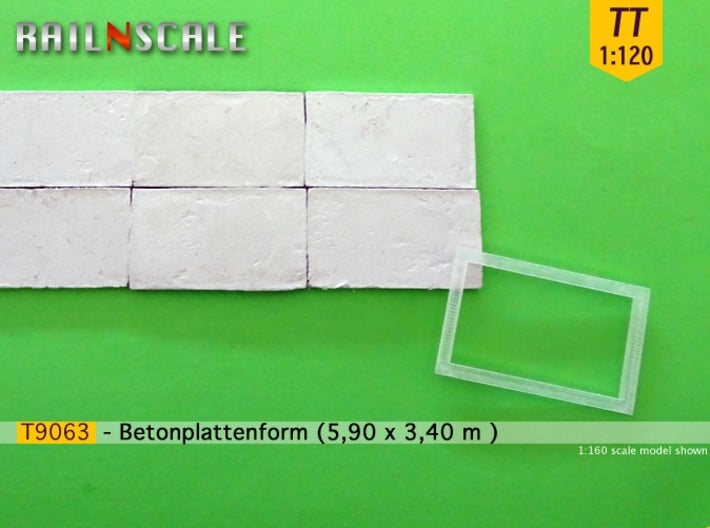T9063 - Betonplattenform (TT 1:120) 3d printed 