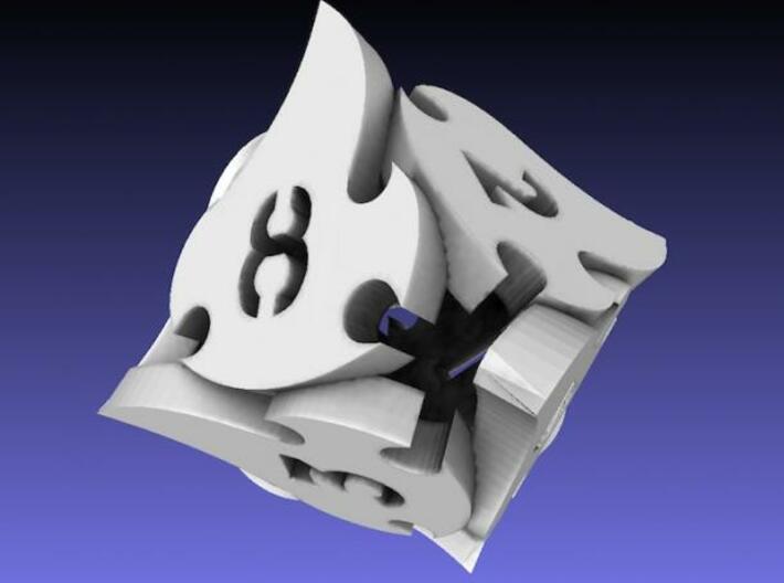 Tocrax Eight-Sided Die 3d printed Meshlab Render