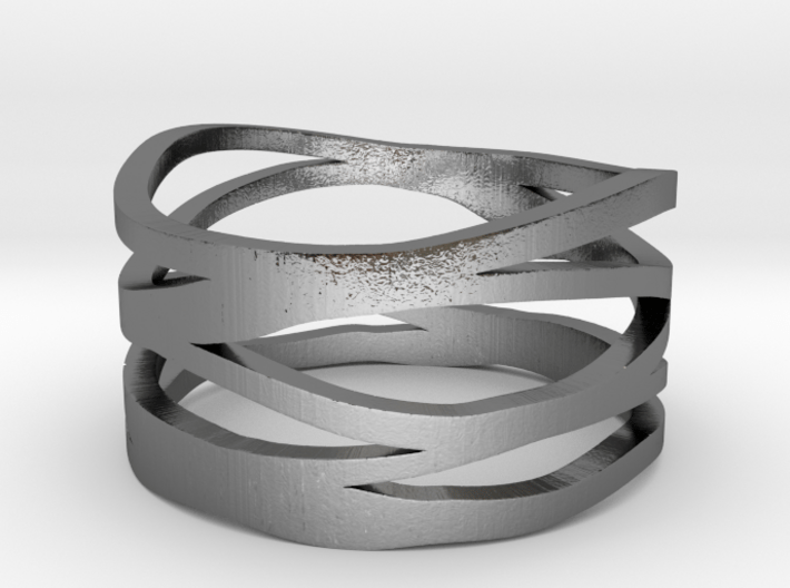 Strands Ring 3d printed 