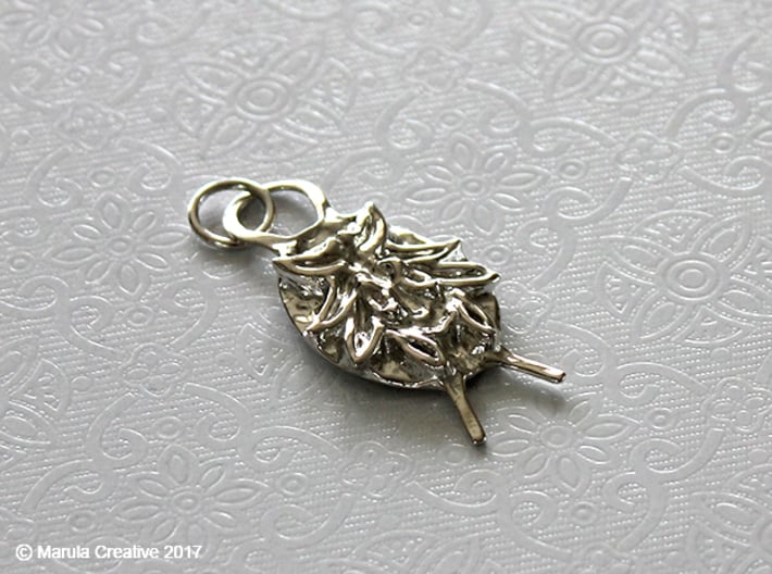SMK Persian Charm (Gijsbrechts) - with ring 3d printed Interlocking Polished Silver