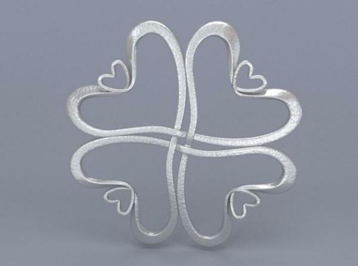Hearts knot 3d printed Front