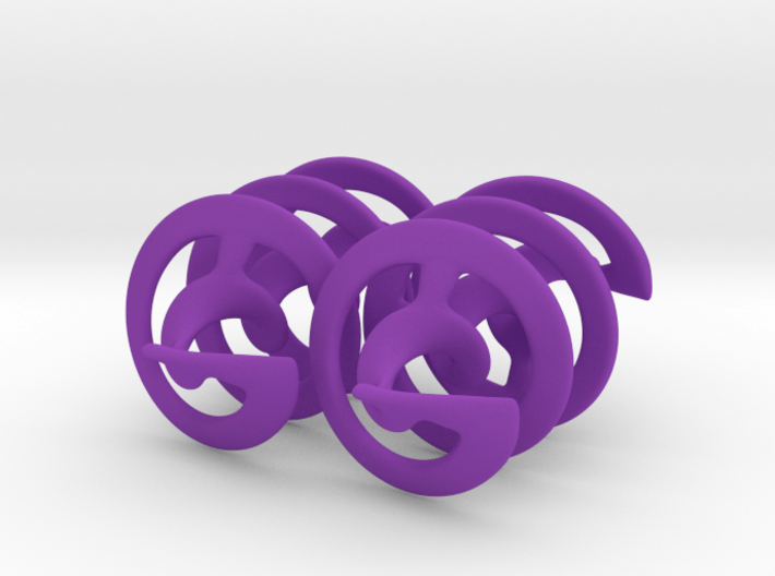Auger - Earrings in Plastic 3d printed 