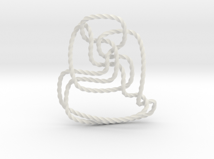 Thistlethwaite unknot (Twisted square) 3d printed 