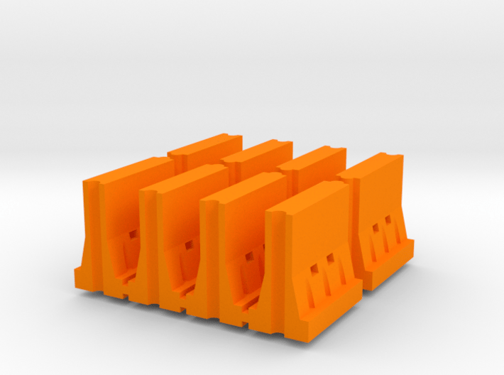 Interlocking Barricade Hollow (8) 1-87 HO Scale 3d printed 