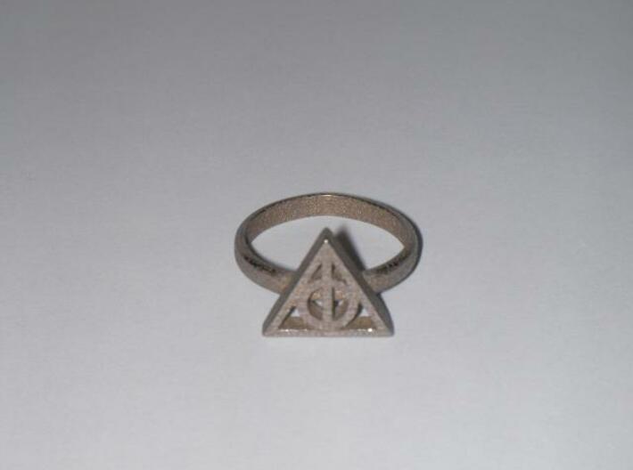 Harry Potter Deathly Hallows Ring 3d printed printed, unpolished