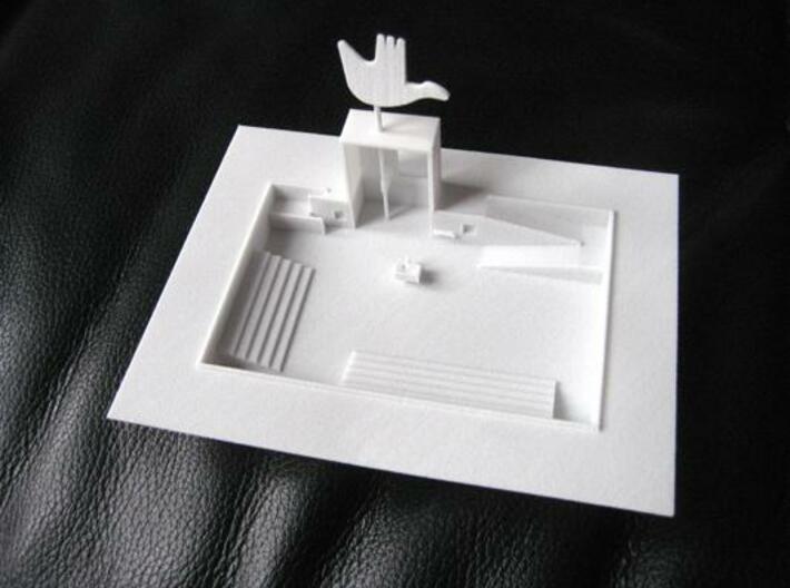 Chandigarh 3d printed Open Hand Monument Le Corbusier