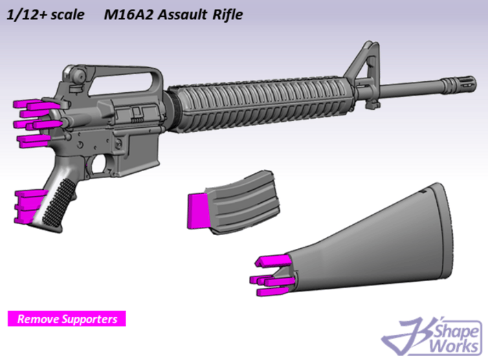 1/9 M16A2 Assault Rifle 3d printed 
