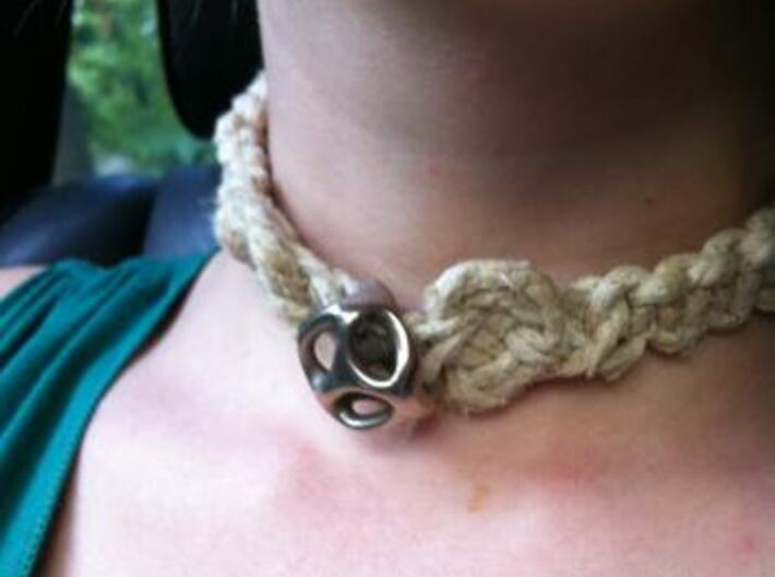 Love Letter 3d printed Necklace with hemp twine