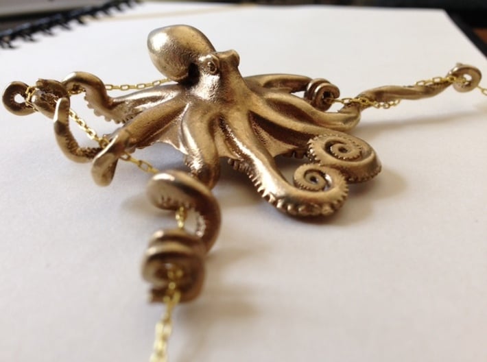 Octopus Pendant 3d printed (chain not included)