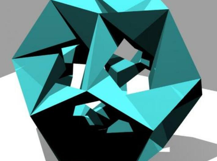 Icosahedron stellation 3d printed Rendering 1
