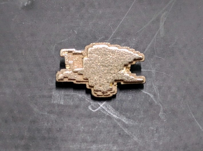 Karateka Eagle pendant 3d printed Pendant shown in steel