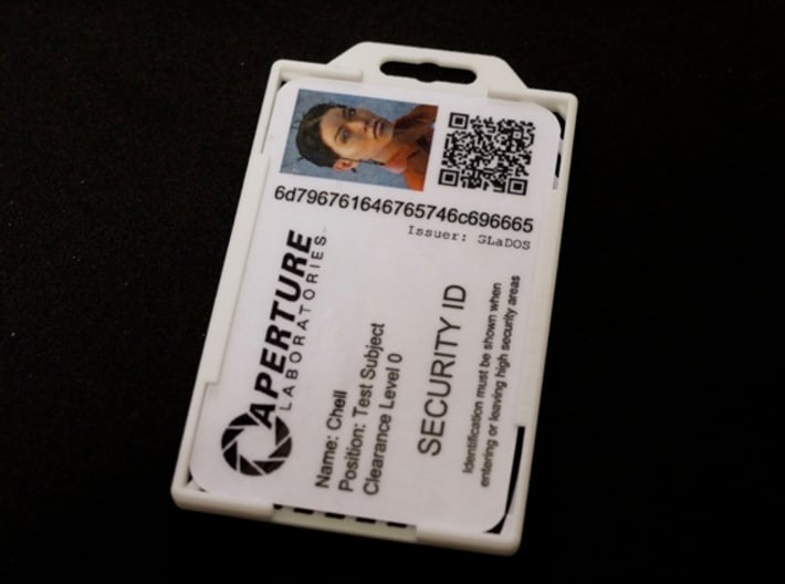 Portal ID Card Holder 3d printed Security pass not included