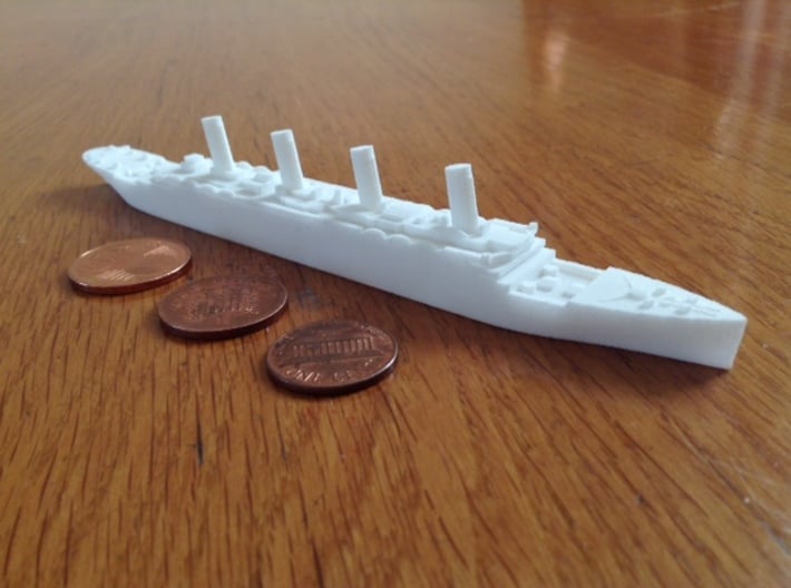 Titanic 1:1800 3d printed