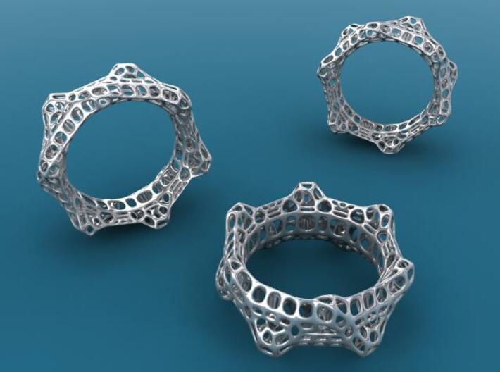 Wheelturning Ring 3d printed Silver render