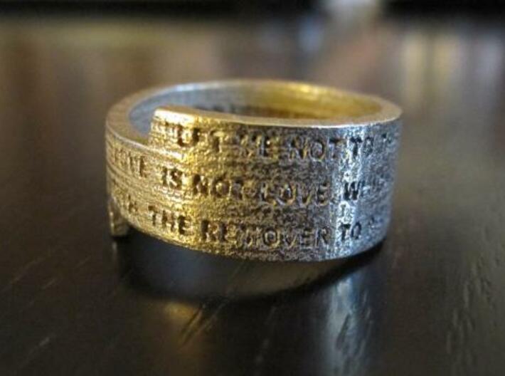 Sonnet Ring 3d printed Ring unpolished 2