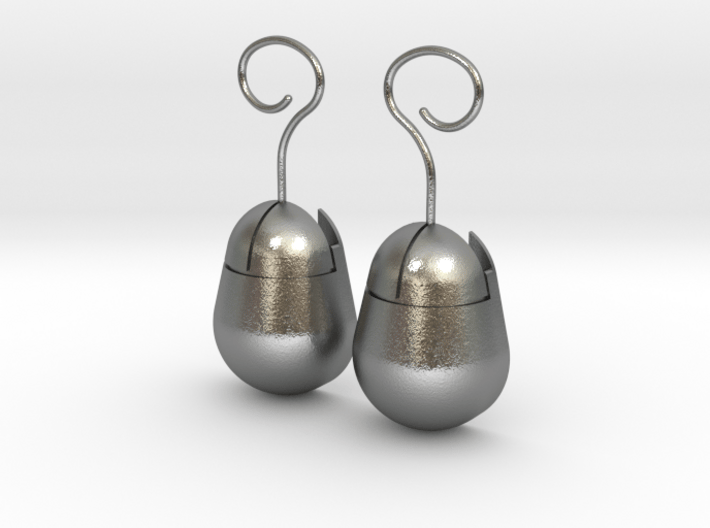 Mouse SD Card Holder Earrings (Rounded) 3d printed