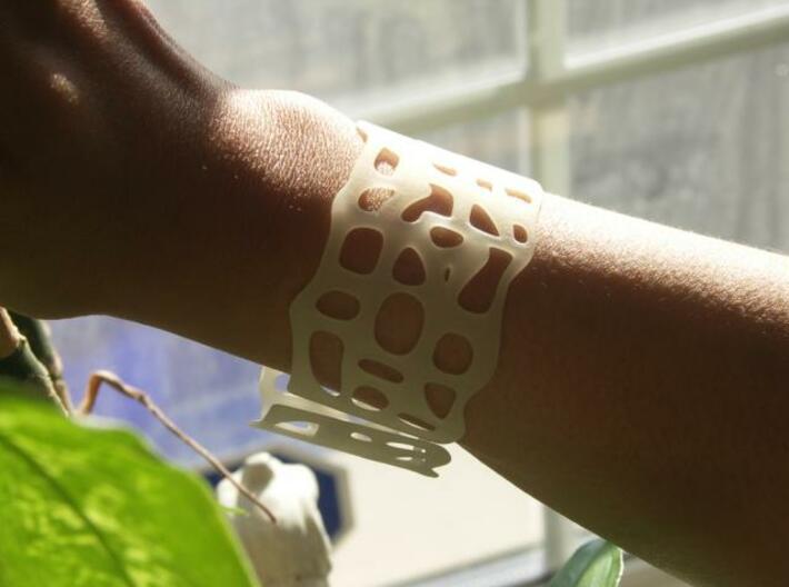 Organic Bracelet  3d printed Wearing Frosted Detail