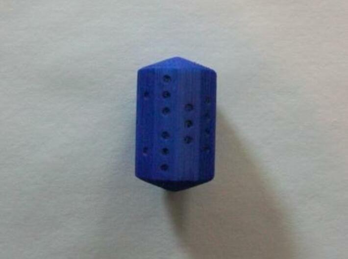 Cycle D11 Die 3d printed A roll of 9. Printed in White Detail &amp; dyed blue.