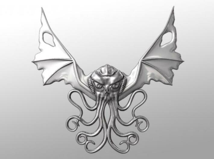 Winged Cthulhu Necklace 3d printed Front