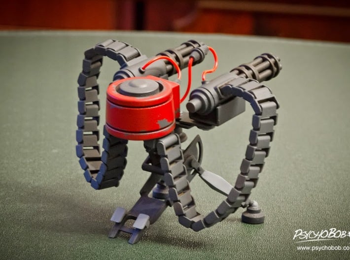 Team Fortress 2 - Sentry (Level 2) 3d printed Painted version assembled with level 1 parts