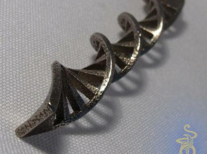DNA  Pendant in 3D printed stainless steel 3d printed 4