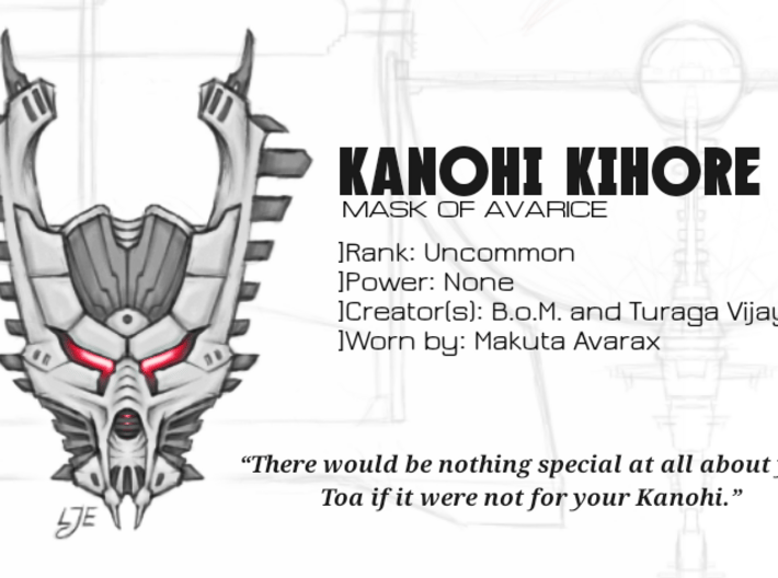 [Titan] Kanohi Kihore 3d printed Original Concept