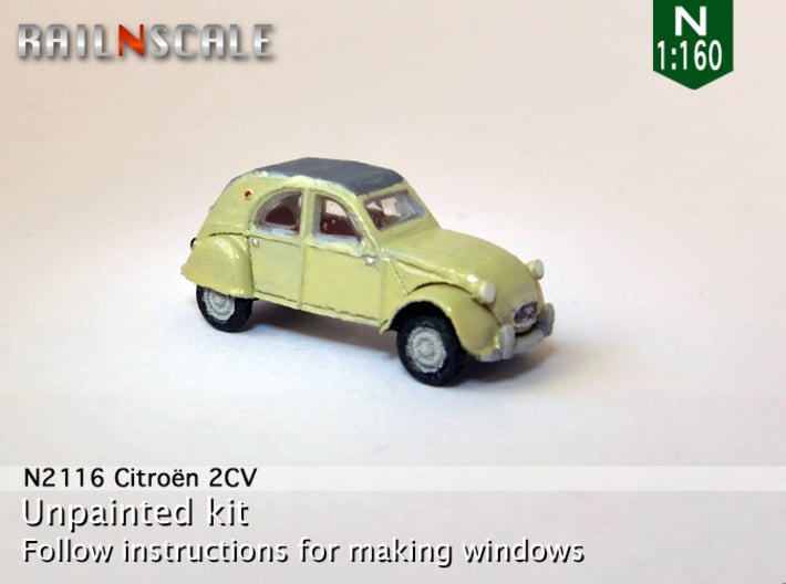 Citroën 2CV 1961-'65 (N 1:160) 3d printed 