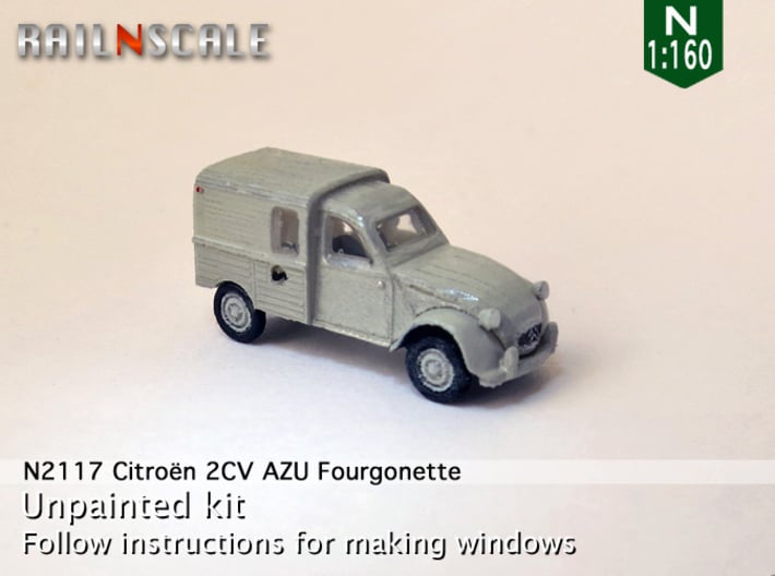 Citroën 2CV AZU 1963-'65 (N 1:160) 3d printed 