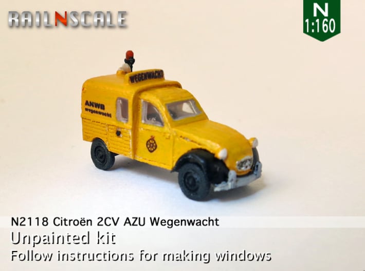 Citroën 2CV AZU Wegenwacht (N 1:160) 3d printed