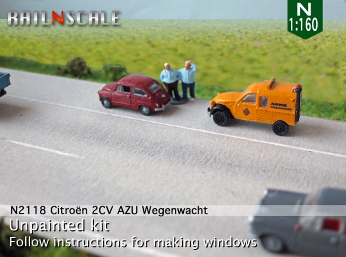 Citroën 2CV AZU Wegenwacht (N 1:160) 3d printed 