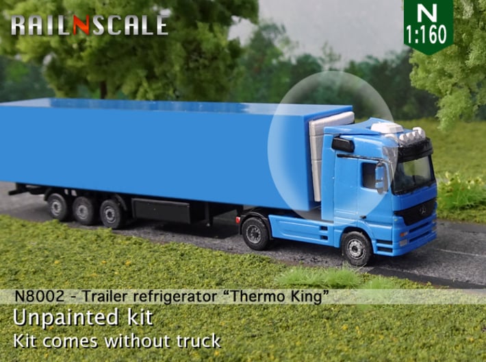 Trailer refrigerator "Thermo King" (N 1:160) 3d printed 