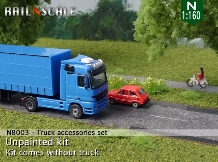 Truck accessories set (N 1:160) 3d printed 