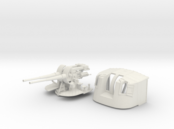 1/48 Tribal Class 4.7" MKXII CPXIX Twin Mount x1 3d printed 1/48 Tribal Class 4.7" MKXII CPXIX Twin Mount x1