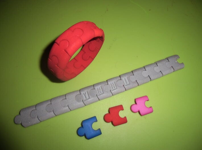 PuzzlelinkletterD 3d printed 