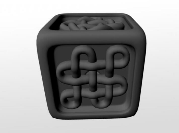 Celtic Die 3d printed ....Ok, I couldn't find a name for this one, but it's got six loops.