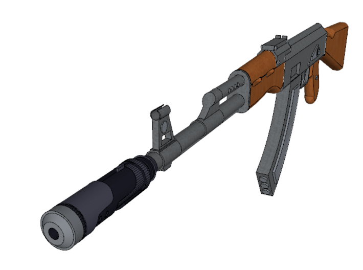 Vanquish Sniper Airsoft Silencer (14mm Self-Cuttin 3d printed 