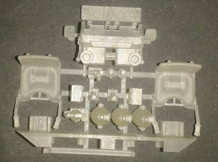 T29 T30 T34 interior driver Takom HobbyBoss 3d printed sprued parts (top view)