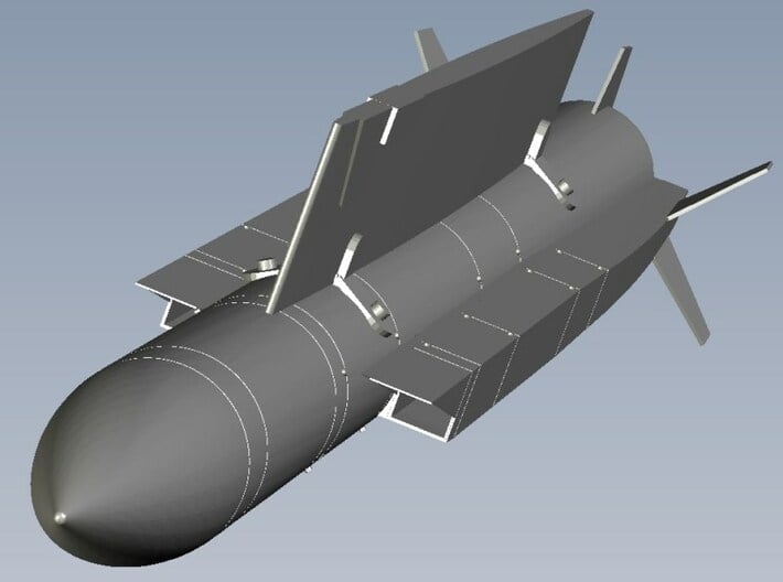 1/100 scale MBDA Aerospatiale ASMP-A missiles x 2 3d printed 